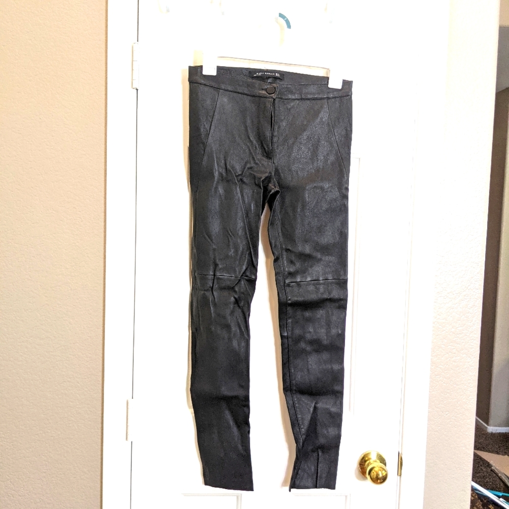 Black leather pants